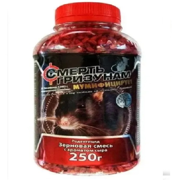 Родентицид Смерть Грызунам 250г Agromaksi смерть шк 250г